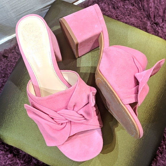 Pink suede mules - Picture 1 of 1